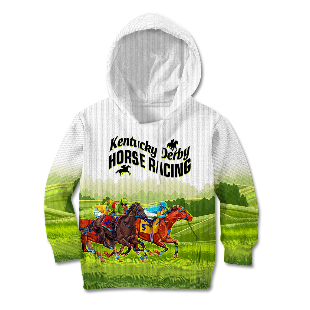 Personalised Kentucky Horse Racing Kid Hoodie 2023 Dynamic - Wonder Print Shop