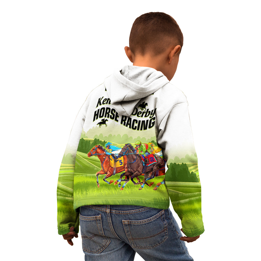 Personalised Kentucky Horse Racing Kid Hoodie 2023 Dynamic - Wonder Print Shop