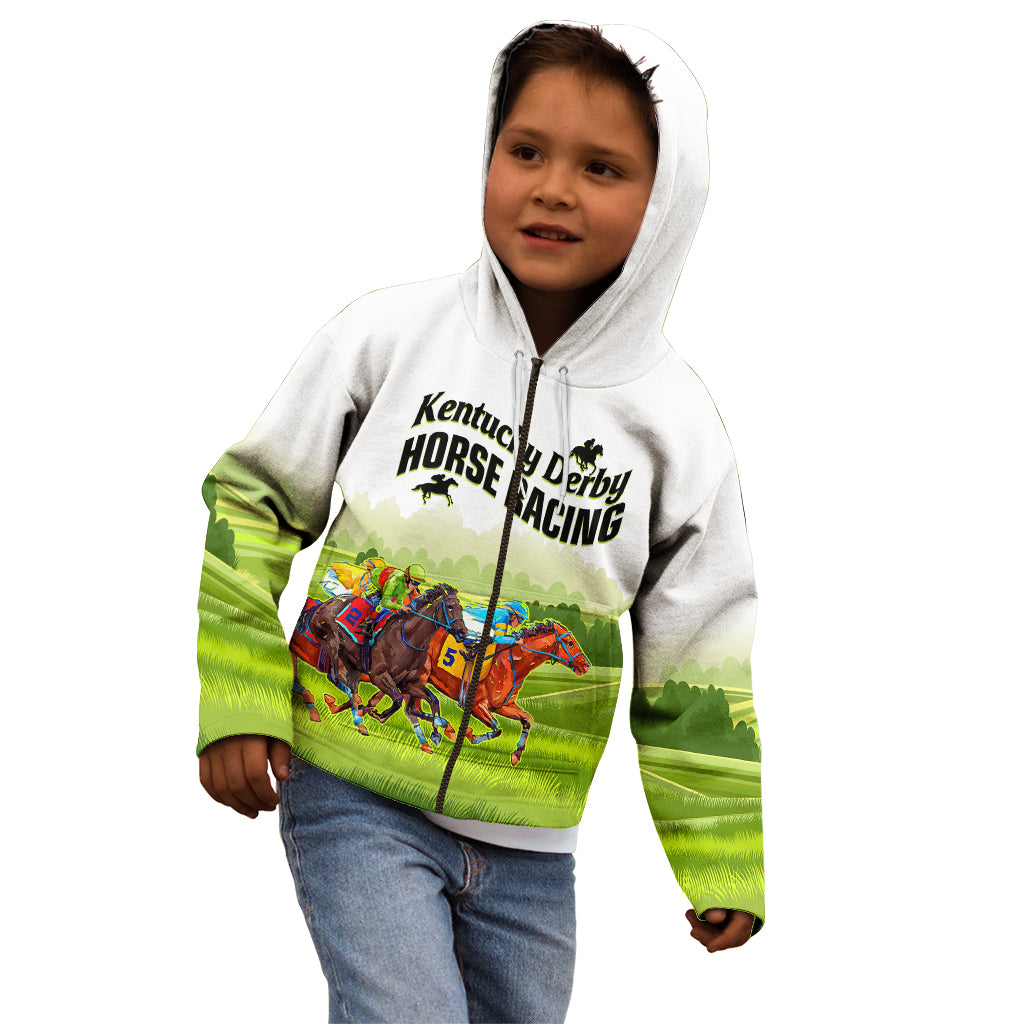 Personalised Kentucky Horse Racing Kid Hoodie 2023 Dynamic - Wonder Print Shop