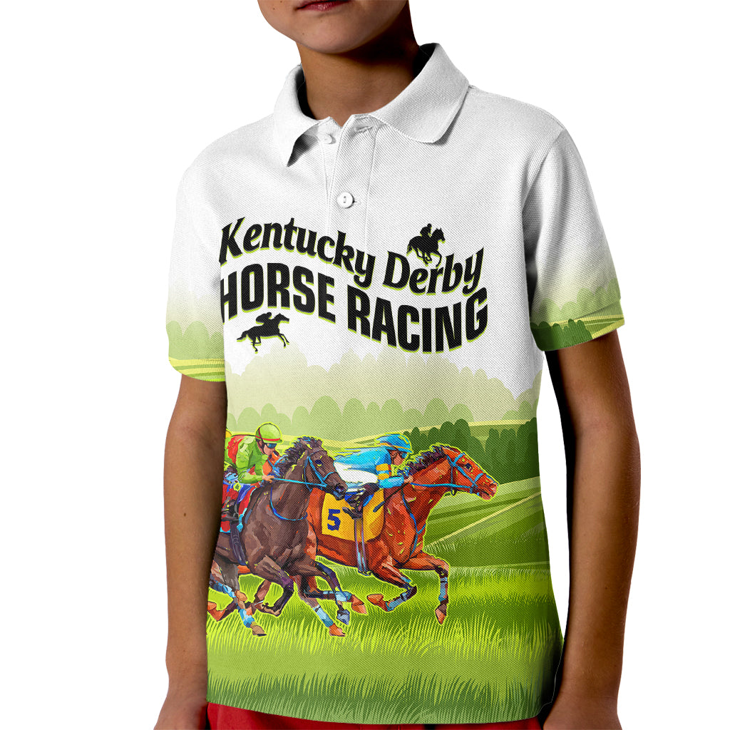 Custom Kentucky Horse Racing Polo Shirt for Kid 2023 Dynamic - Wonder Print Shop