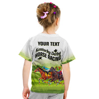 Personalised Kentucky Horse Racing Kid T Shirt 2023 Dynamic - Wonder Print Shop
