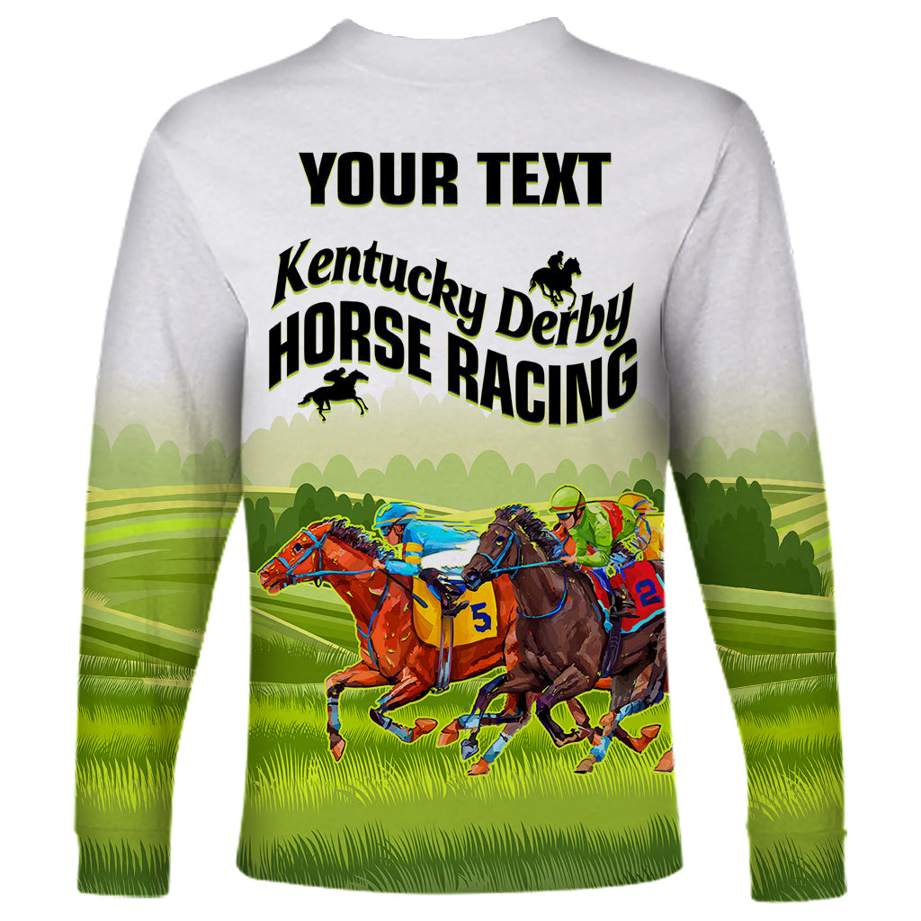 Personalised Kentucky Horse Racing Long Sleeve Shirt 2023 Dynamic - Wonder Print Shop