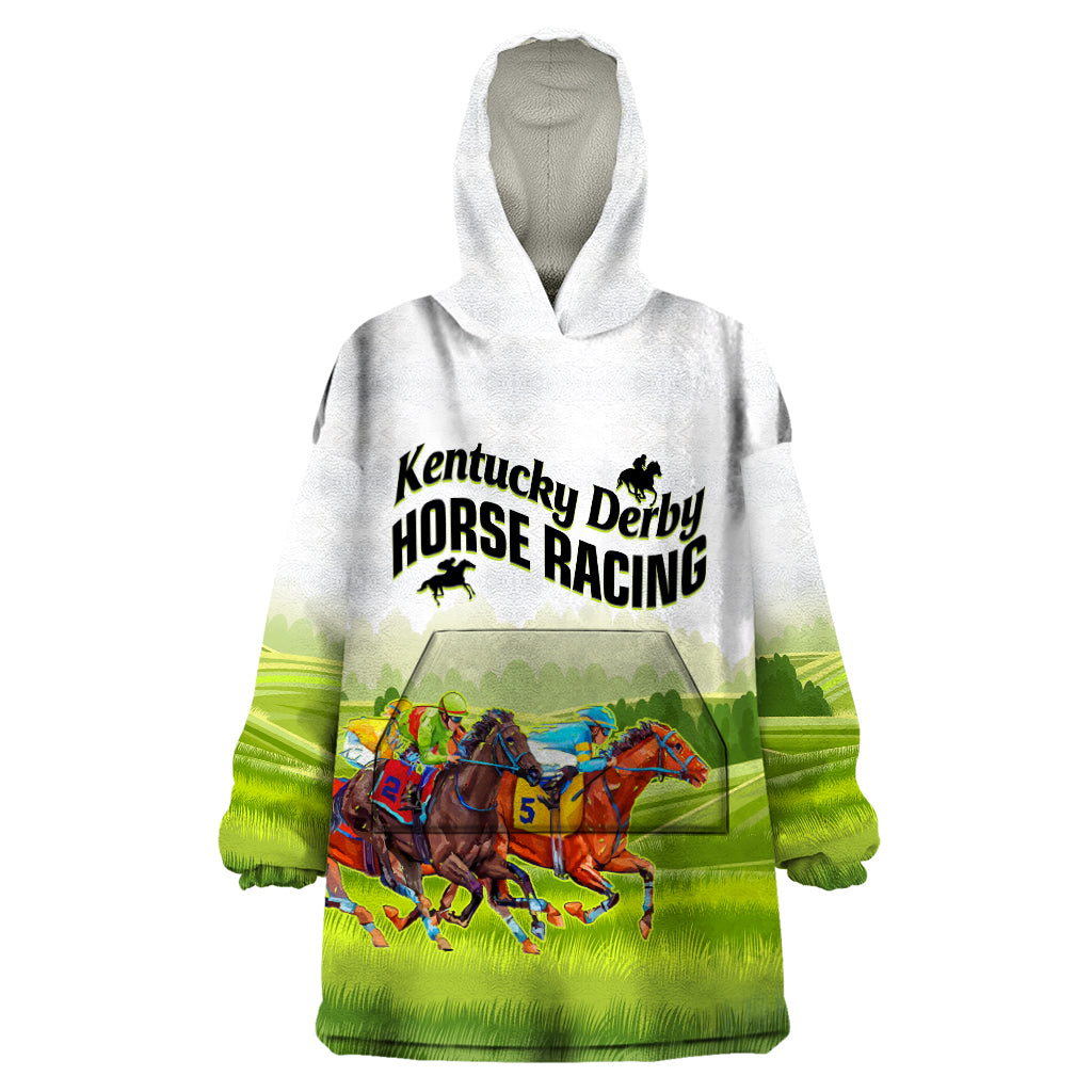 Personalised Kentucky Horse Racing Wearable Blanket Hoodie 2023 Dynamic - Wonder Print Shop