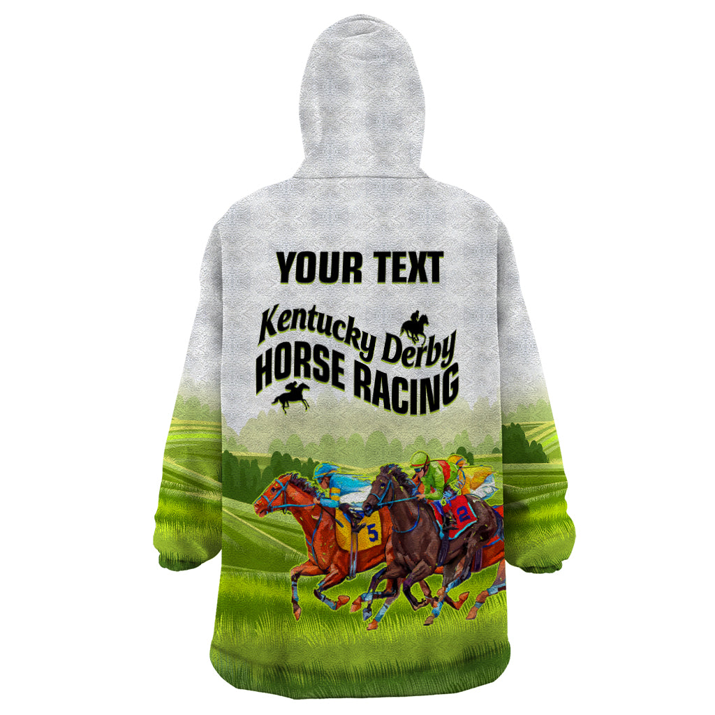 Personalised Kentucky Horse Racing Wearable Blanket Hoodie 2023 Dynamic - Wonder Print Shop