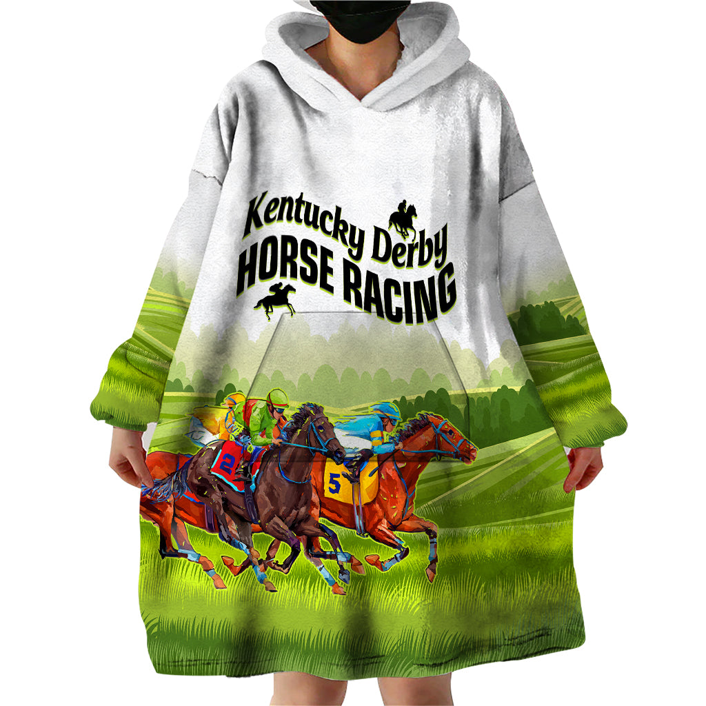 Personalised Kentucky Horse Racing Wearable Blanket Hoodie 2023 Dynamic - Wonder Print Shop