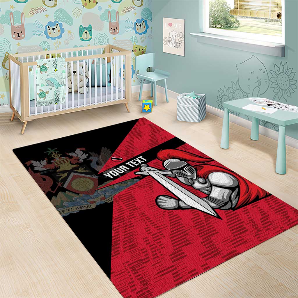 Custom Trinidad and Tobago Cricket Knight Riders Area Rug Go Trinbago
