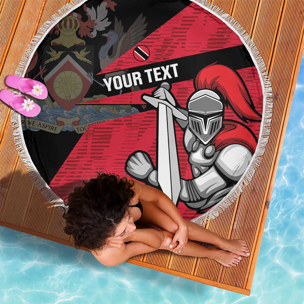 Custom Trinidad and Tobago Cricket Knight Riders Beach Blanket Go Trinbago