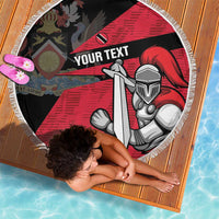 Custom Trinidad and Tobago Cricket Knight Riders Beach Blanket Go Trinbago