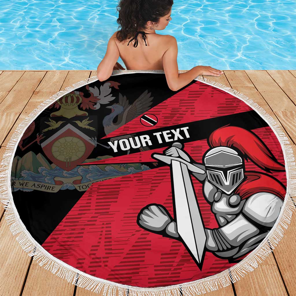 Custom Trinidad and Tobago Cricket Knight Riders Beach Blanket Go Trinbago