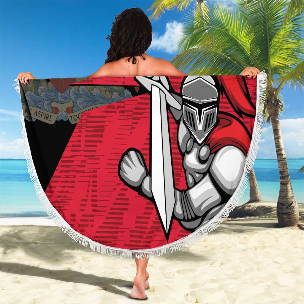 Custom Trinidad and Tobago Cricket Knight Riders Beach Blanket Go Trinbago