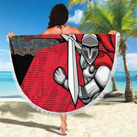 Custom Trinidad and Tobago Cricket Knight Riders Beach Blanket Go Trinbago