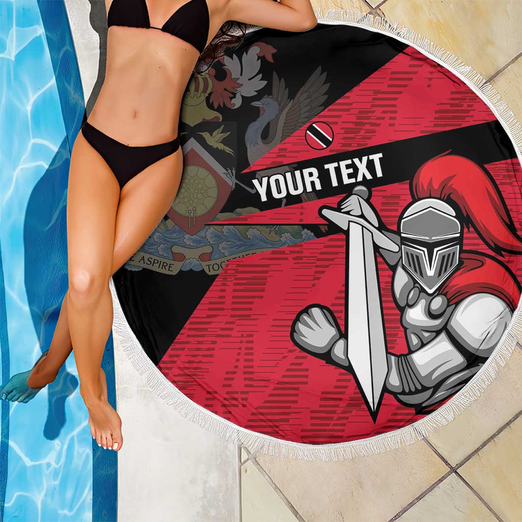 Custom Trinidad and Tobago Cricket Knight Riders Beach Blanket Go Trinbago