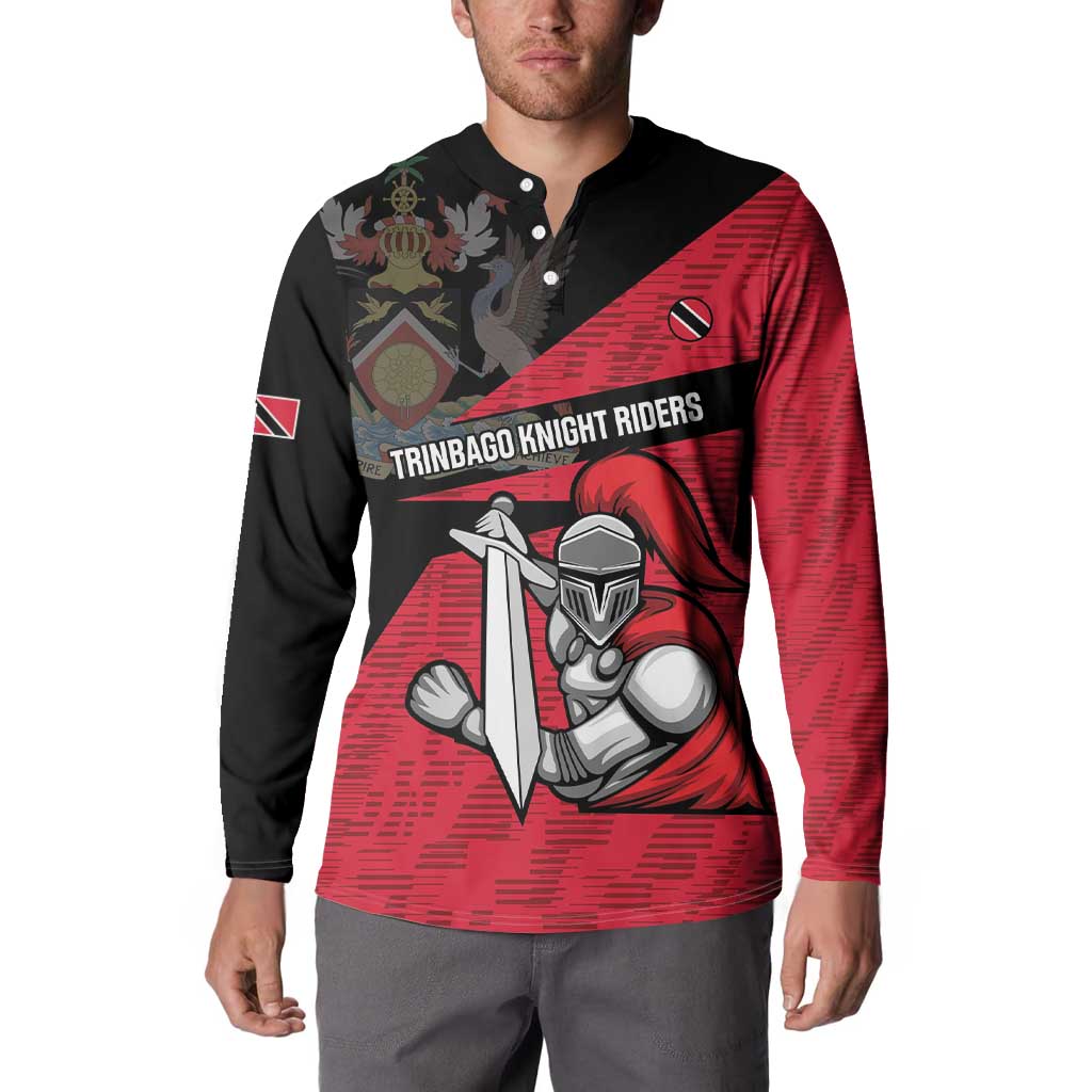 Custom Trinidad and Tobago Cricket Knight Riders Button Sweatshirt Go Trinbago