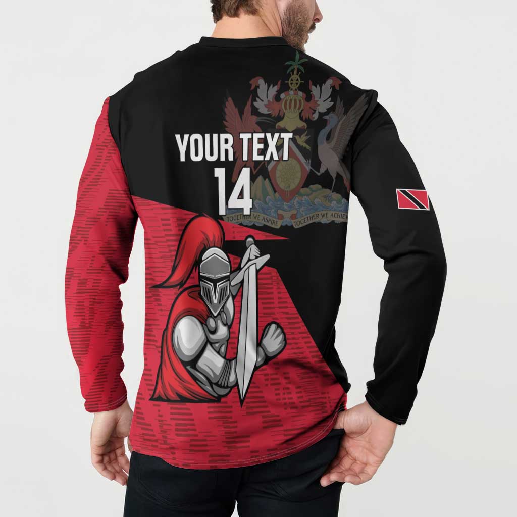 Custom Trinidad and Tobago Cricket Knight Riders Button Sweatshirt Go Trinbago