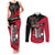Custom Trinidad and Tobago Cricket Knight Riders Couples Matching Tank Maxi Dress and Long Sleeve Button Shirt Go Trinbago