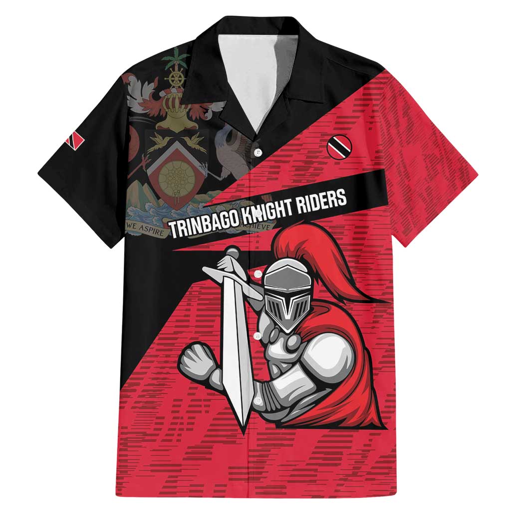 Custom Trinidad and Tobago Cricket Knight Riders Family Matching Mermaid Dress and Hawaiian Shirt Go Trinbago