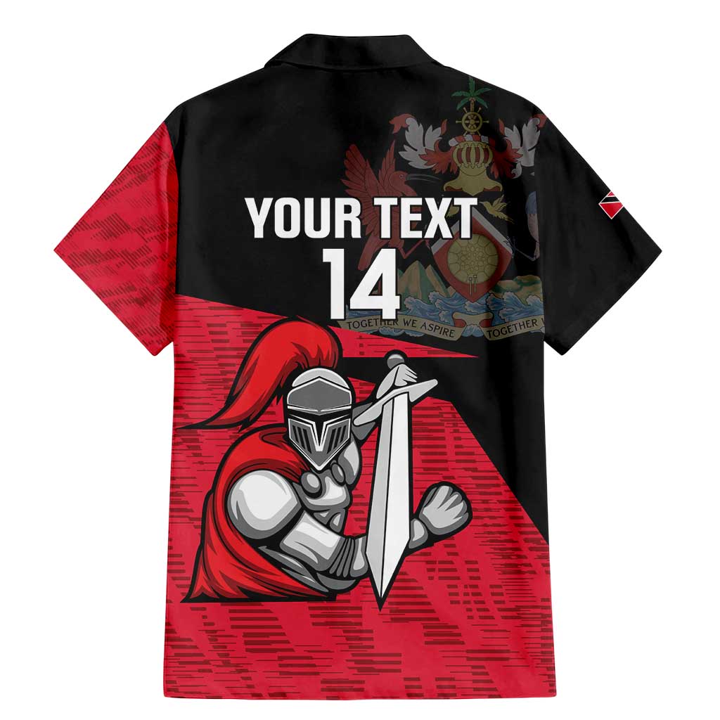 Custom Trinidad and Tobago Cricket Knight Riders Family Matching Mermaid Dress and Hawaiian Shirt Go Trinbago