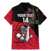 Custom Trinidad and Tobago Cricket Knight Riders Family Matching Mermaid Dress and Hawaiian Shirt Go Trinbago