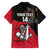 Custom Trinidad and Tobago Cricket Knight Riders Family Matching Off Shoulder Short Dress and Hawaiian Shirt Go Trinbago