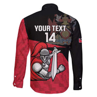 Custom Trinidad and Tobago Cricket Knight Riders Family Matching Puletasi and Hawaiian Shirt Go Trinbago