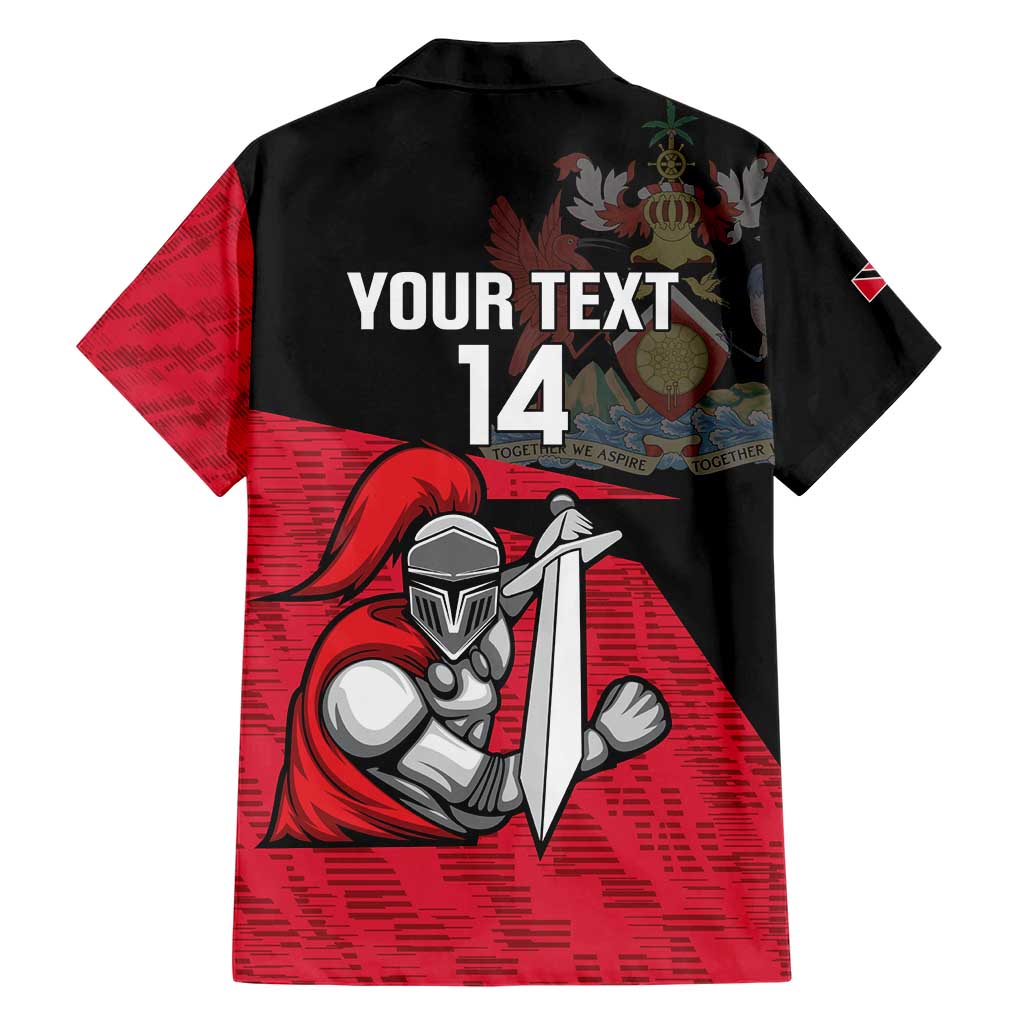 Custom Trinidad and Tobago Cricket Knight Riders Family Matching Short Sleeve Bodycon Dress and Hawaiian Shirt Go Trinbago