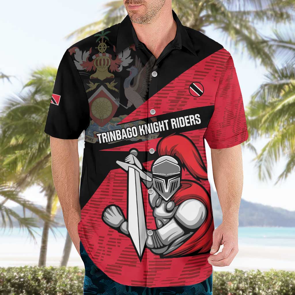 Custom Trinidad and Tobago Cricket Knight Riders Hawaiian Shirt Go Trinbago