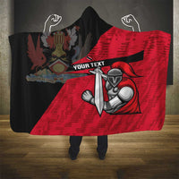 Custom Trinidad and Tobago Cricket Knight Riders Hooded Blanket Go Trinbago