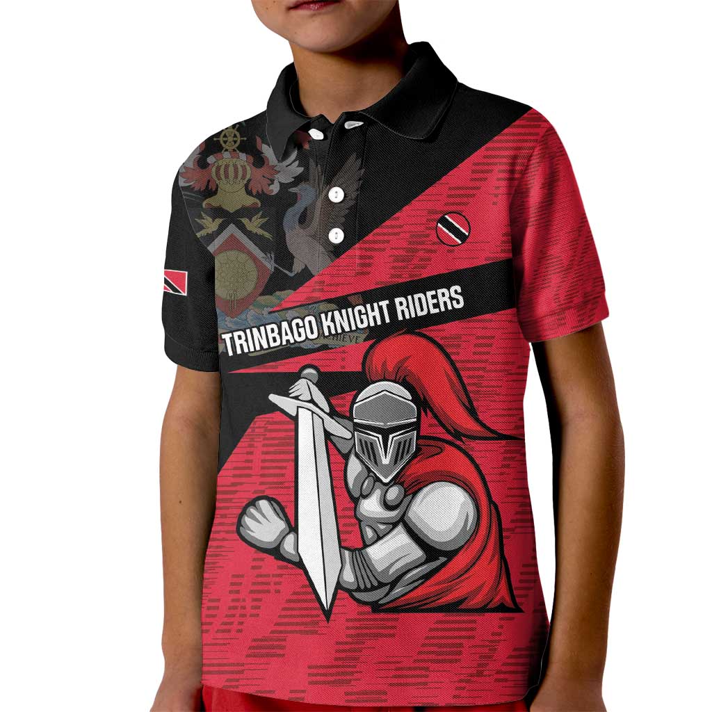 Custom Trinidad and Tobago Cricket Knight Riders Kid Polo Shirt Go Trinbago