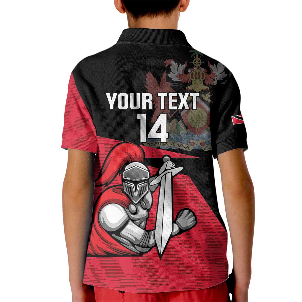 Custom Trinidad and Tobago Cricket Knight Riders Kid Polo Shirt Go Trinbago