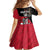 Custom Trinidad and Tobago Cricket Knight Riders Kid Short Sleeve Dress Go Trinbago