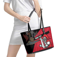 Custom Trinidad and Tobago Cricket Knight Riders Leather Tote Bag Go Trinbago