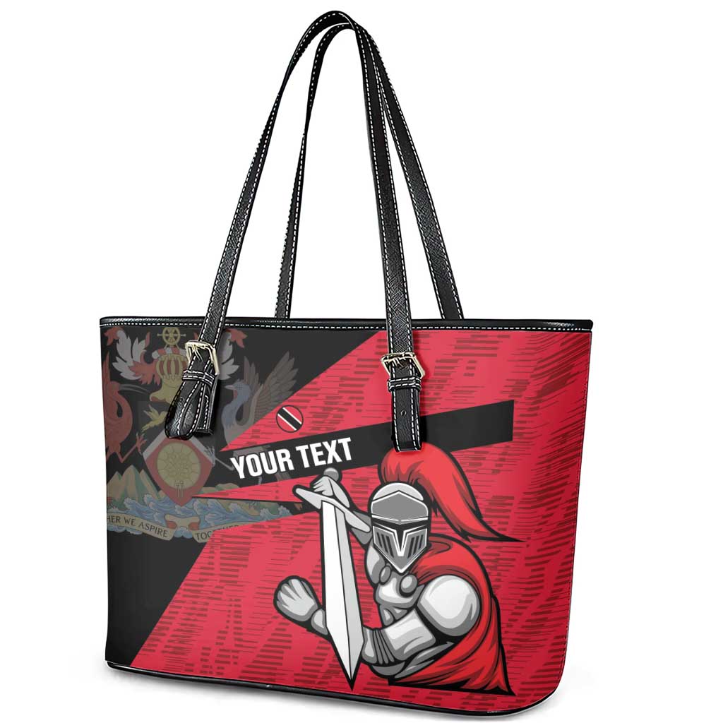 Custom Trinidad and Tobago Cricket Knight Riders Leather Tote Bag Go Trinbago