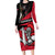 Custom Trinidad and Tobago Cricket Knight Riders Long Sleeve Bodycon Dress Go Trinbago