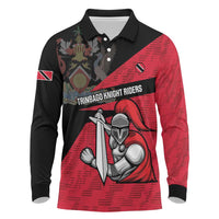 Custom Trinidad and Tobago Cricket Knight Riders Long Sleeve Polo Shirt Go Trinbago