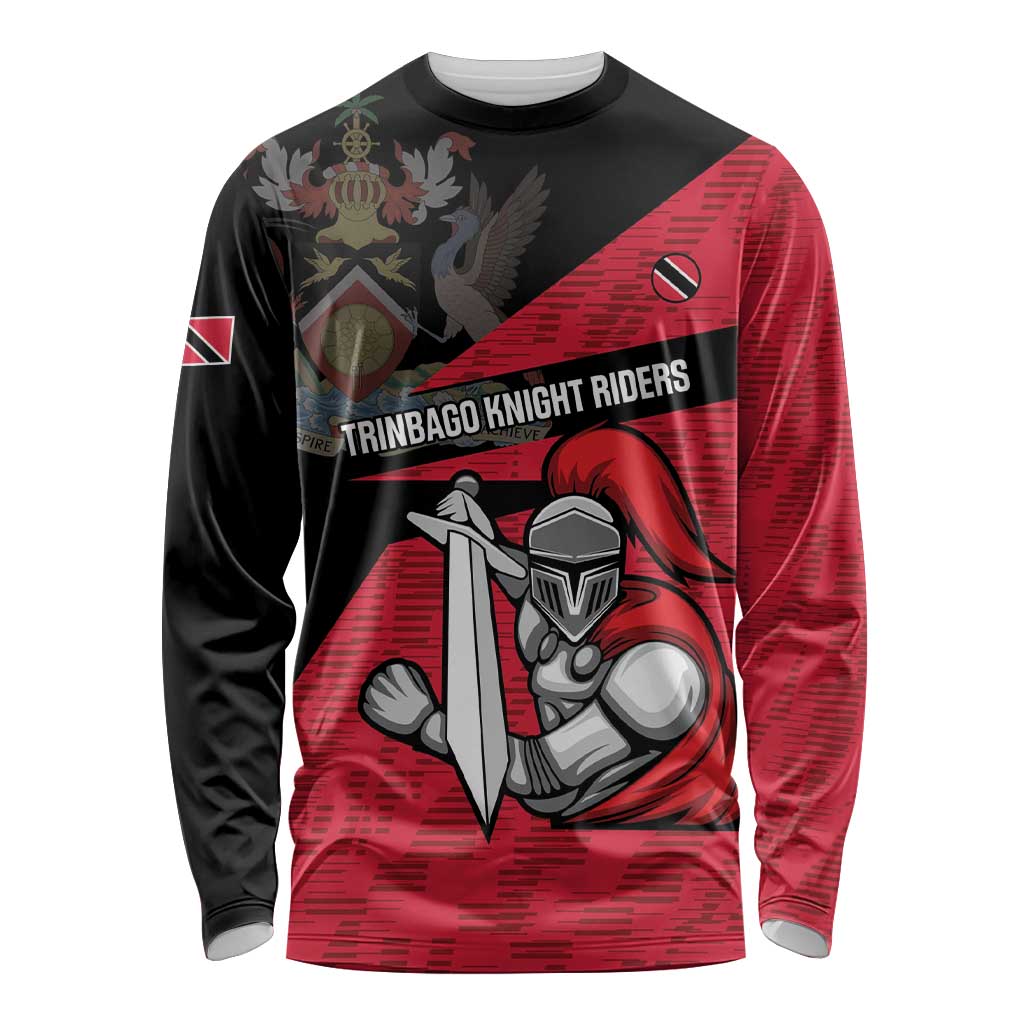Custom Trinidad and Tobago Cricket Knight Riders Long Sleeve Shirt Go Trinbago