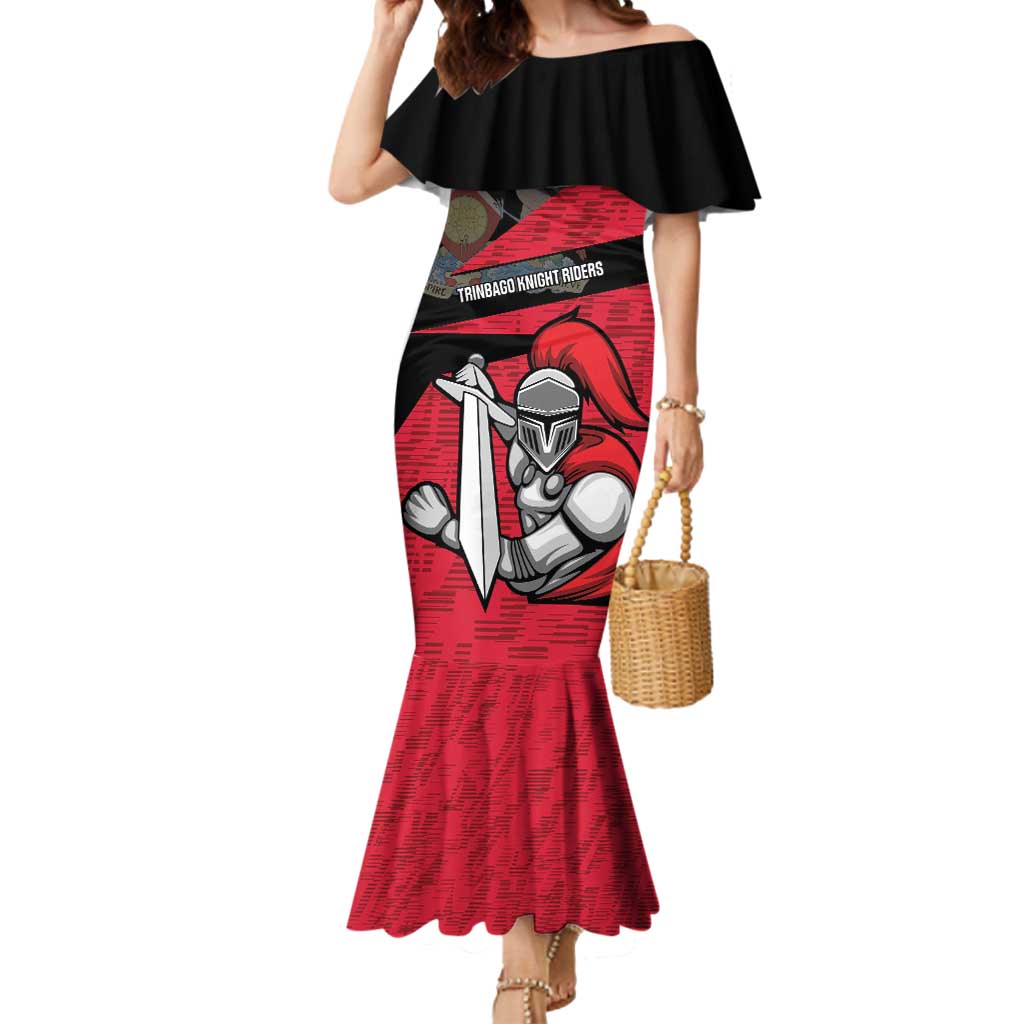 Custom Trinidad and Tobago Cricket Knight Riders Mermaid Dress Go Trinbago