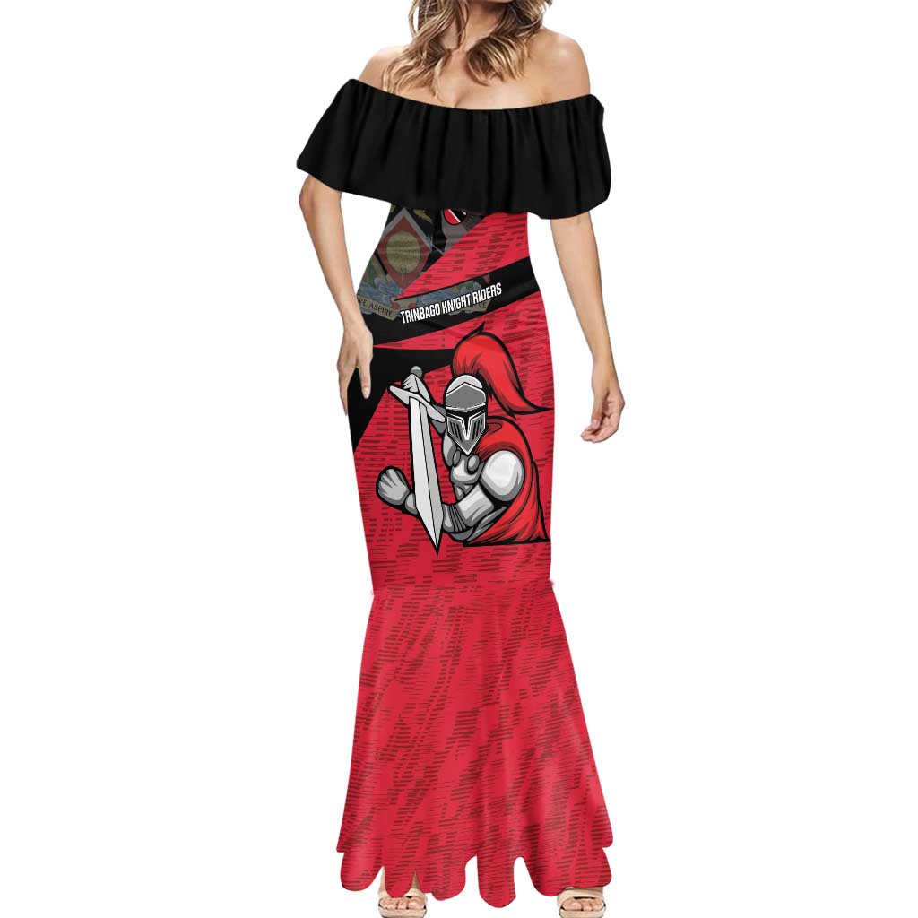 Custom Trinidad and Tobago Cricket Knight Riders Mermaid Dress Go Trinbago