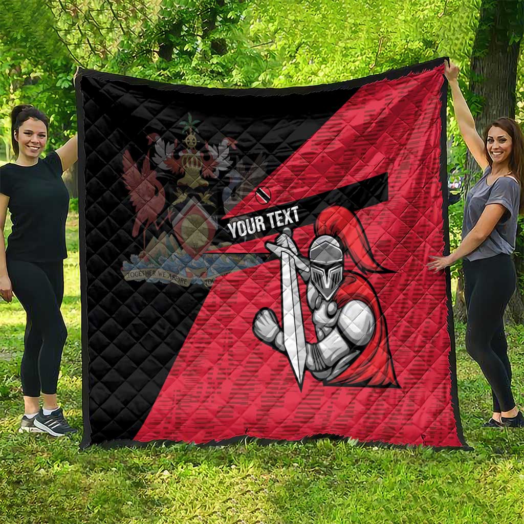 Custom Trinidad and Tobago Cricket Knight Riders Quilt Go Trinbago