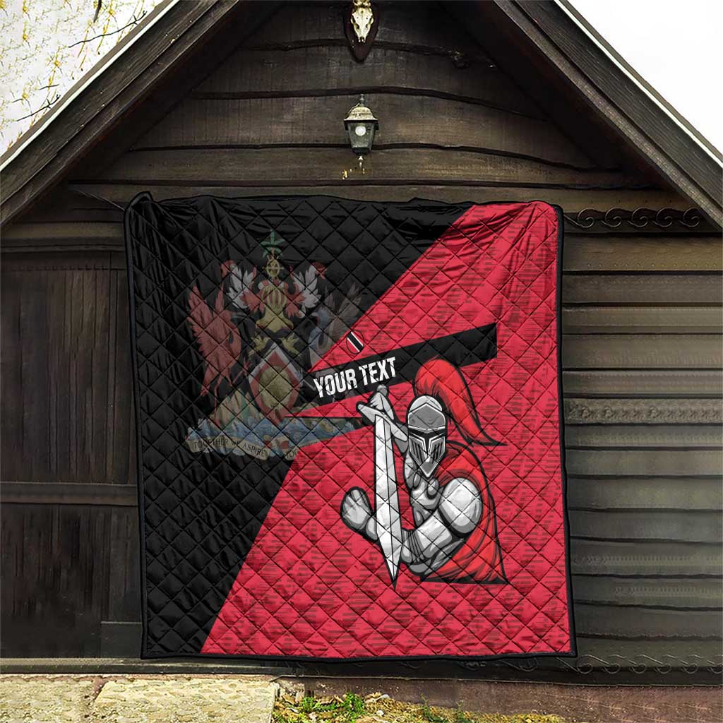 Custom Trinidad and Tobago Cricket Knight Riders Quilt Go Trinbago