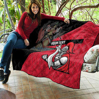 Custom Trinidad and Tobago Cricket Knight Riders Quilt Go Trinbago