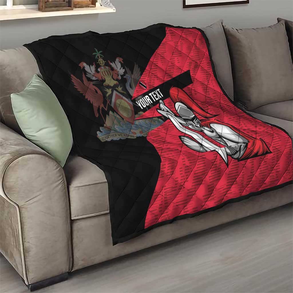 Custom Trinidad and Tobago Cricket Knight Riders Quilt Go Trinbago