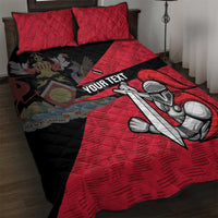Custom Trinidad and Tobago Cricket Knight Riders Quilt Bed Set Go Trinbago