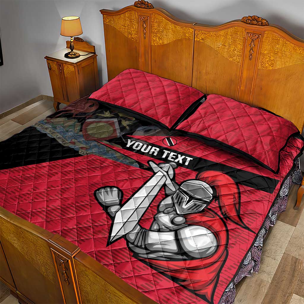 Custom Trinidad and Tobago Cricket Knight Riders Quilt Bed Set Go Trinbago