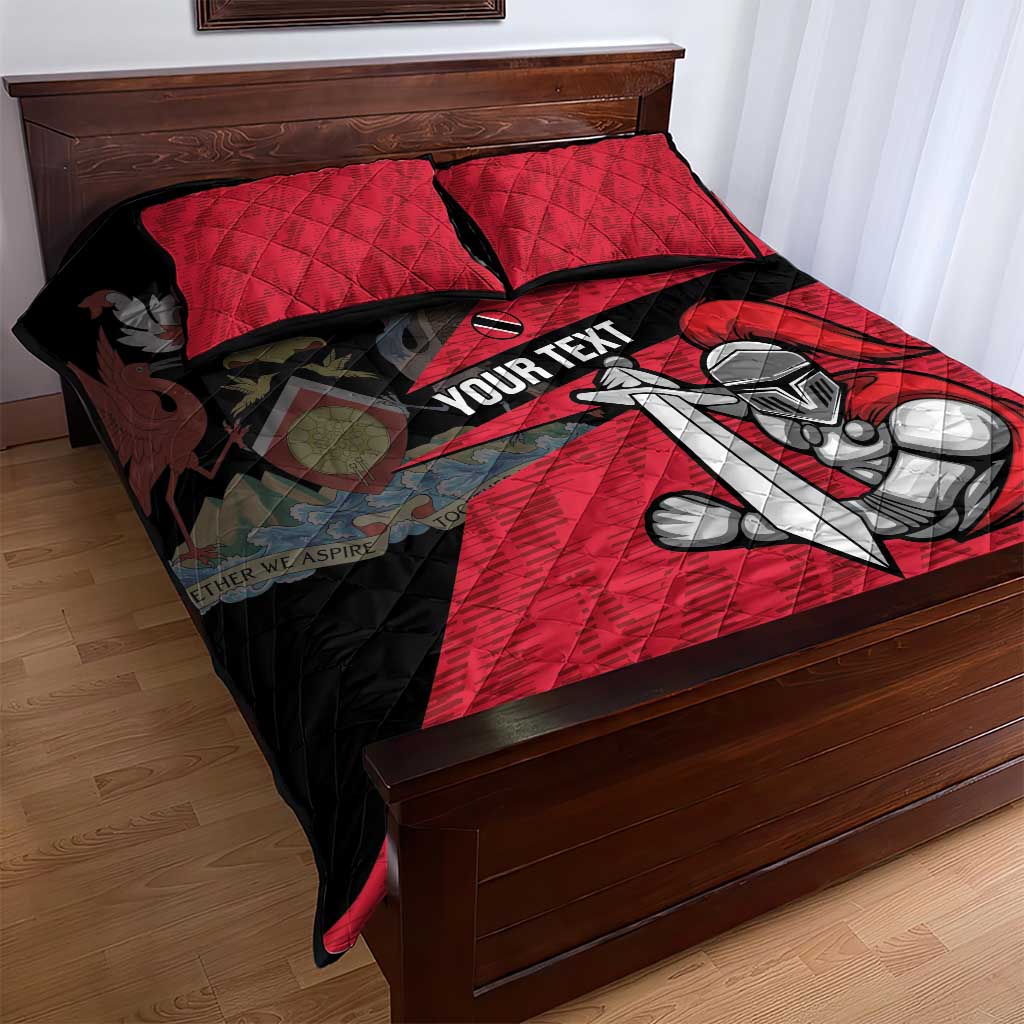 Custom Trinidad and Tobago Cricket Knight Riders Quilt Bed Set Go Trinbago