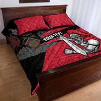 Custom Trinidad and Tobago Cricket Knight Riders Quilt Bed Set Go Trinbago