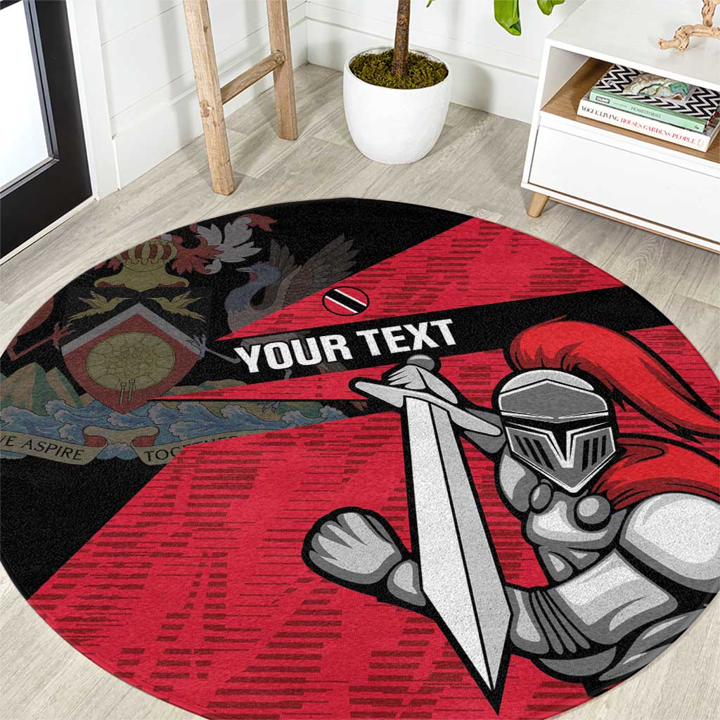 Custom Trinidad and Tobago Cricket Knight Riders Round Carpet Go Trinbago