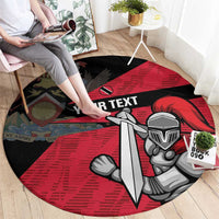 Custom Trinidad and Tobago Cricket Knight Riders Round Carpet Go Trinbago