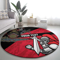 Custom Trinidad and Tobago Cricket Knight Riders Round Carpet Go Trinbago