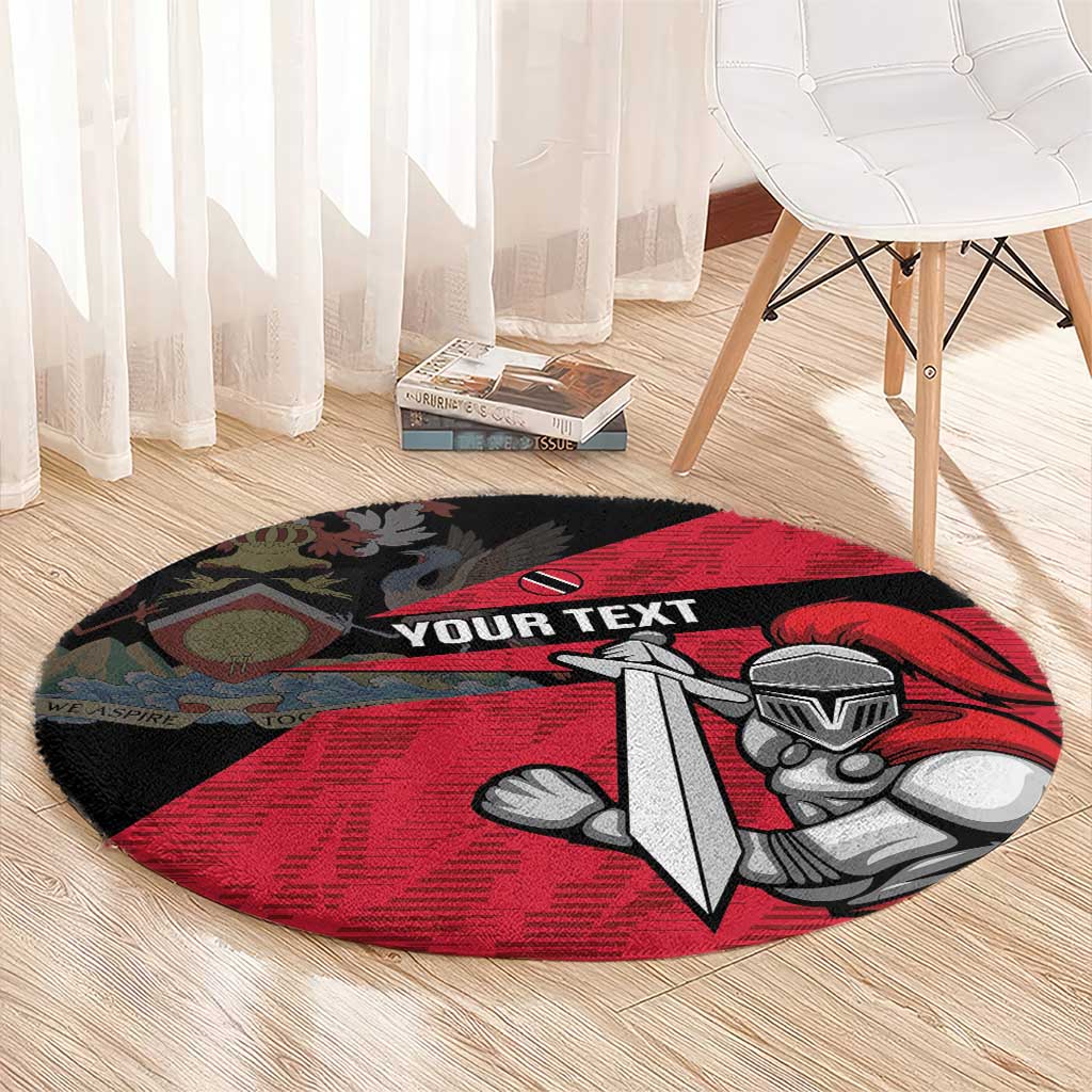 Custom Trinidad and Tobago Cricket Knight Riders Round Carpet Go Trinbago