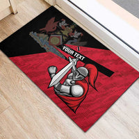 Custom Trinidad and Tobago Cricket Knight Riders Rubber Doormat Go Trinbago